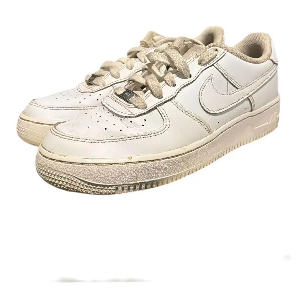 Nike Air Force 1 LE Sneaker Shoes Youth 6 Y Lace Up Leather White DH2920-111